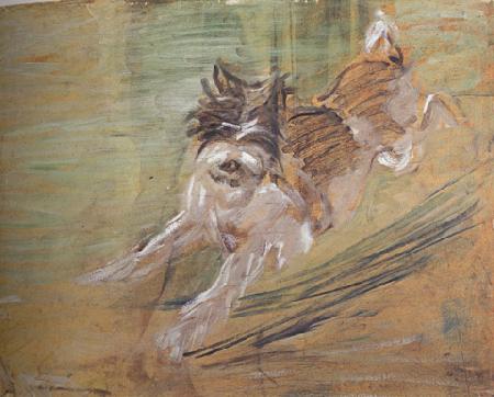 Franz Marc jumping Dog'Schlick (mk34) oil painting picture